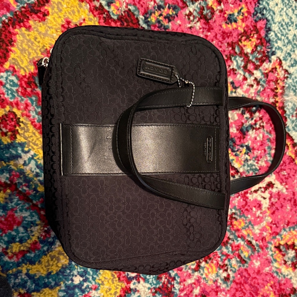 Coach *NWOT* Black Signature C Toiletry Bag